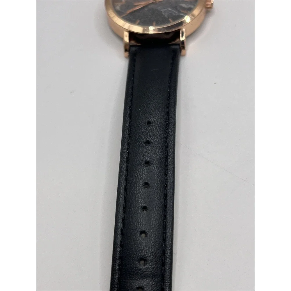 INC Women's Quartz‎ Watch Rose Gold Case Glitter Marble Dial- New Battery